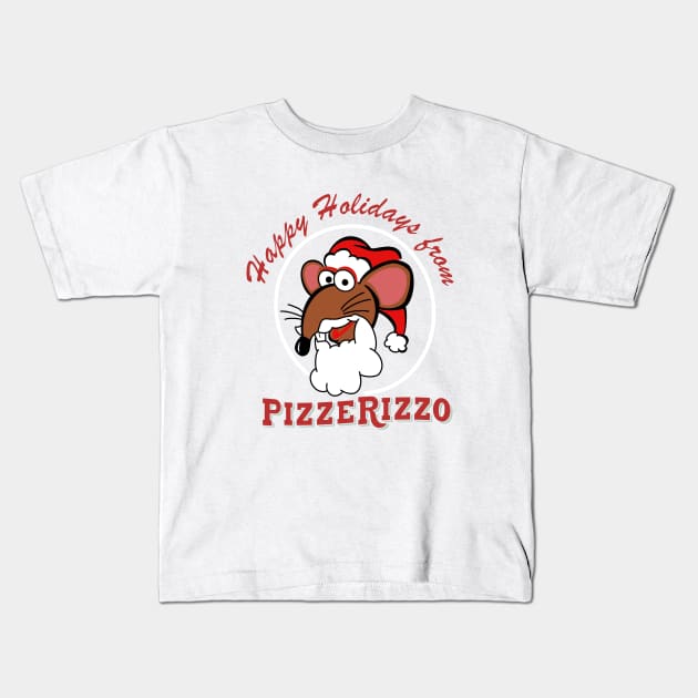 Happy Holidays from PizzeRizzo Kids T-Shirt by Casey Entertainment Cheese